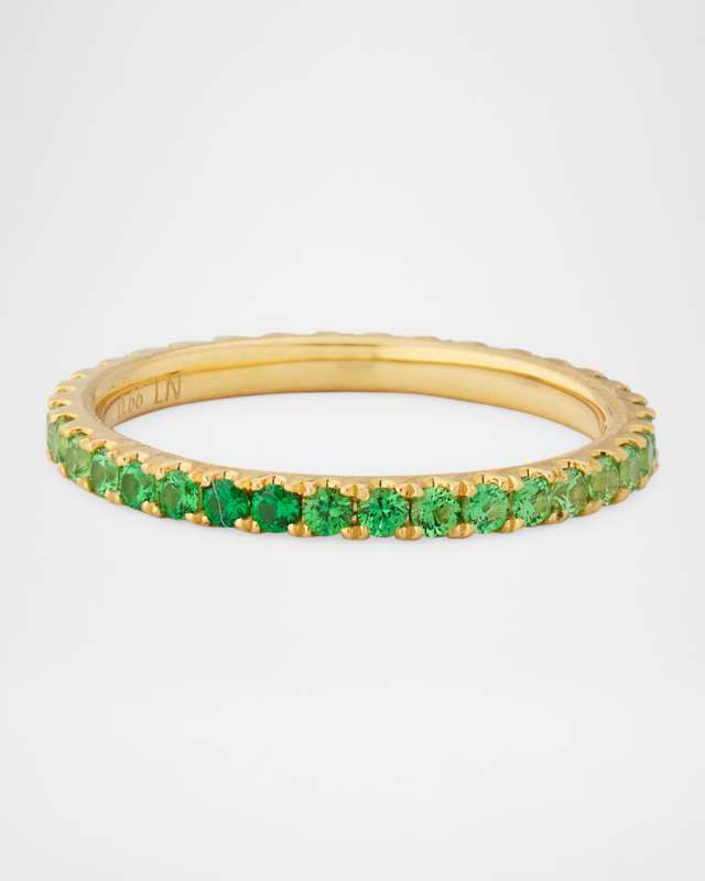 18K Yellow Gold Tsavorite Garnet Ring